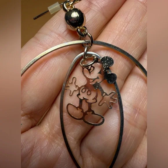 Disney Mickey Mouse Lightweight Dangle Hoop Earrings - Picture 7 of 10